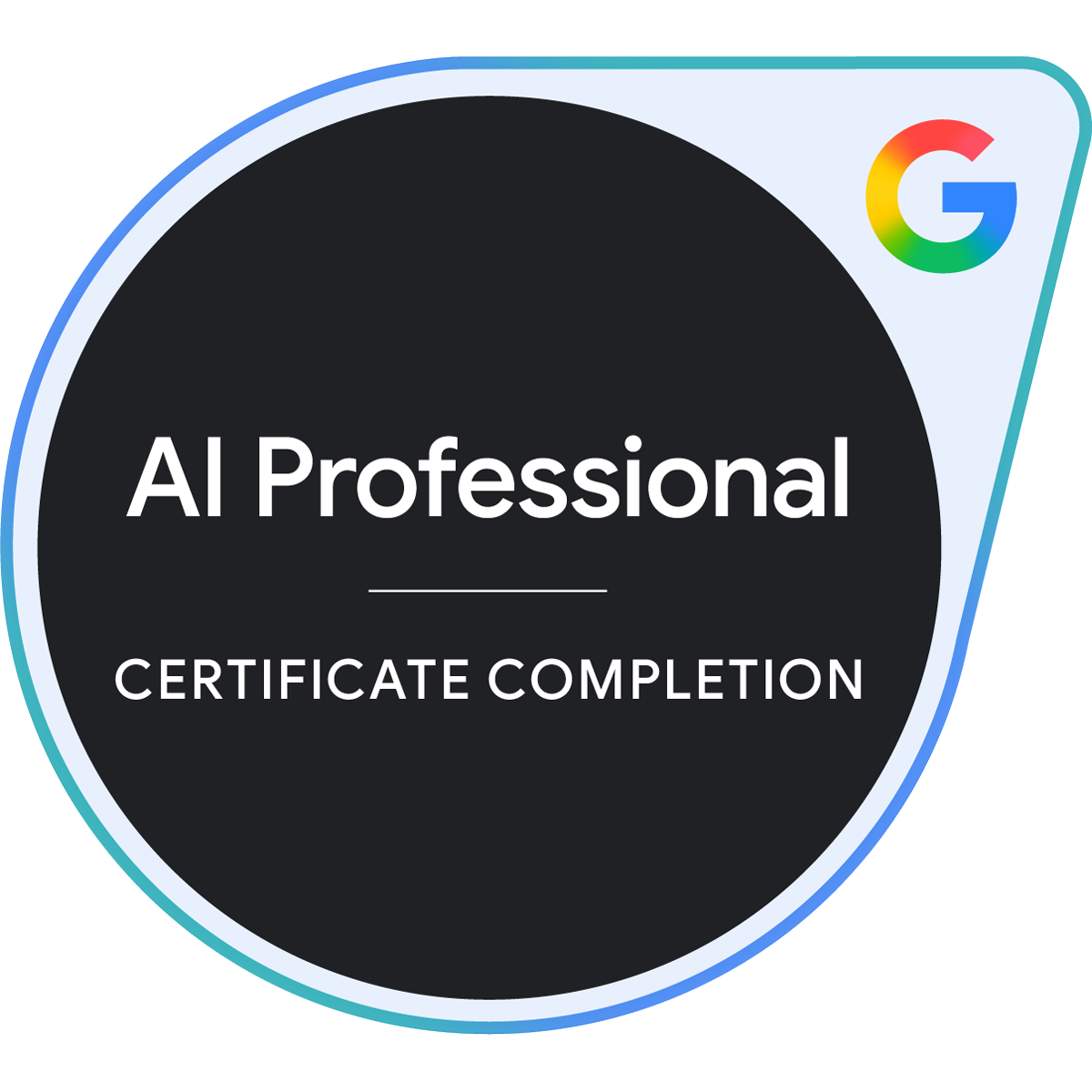 Google AI Professional Certificate — verify on Credly